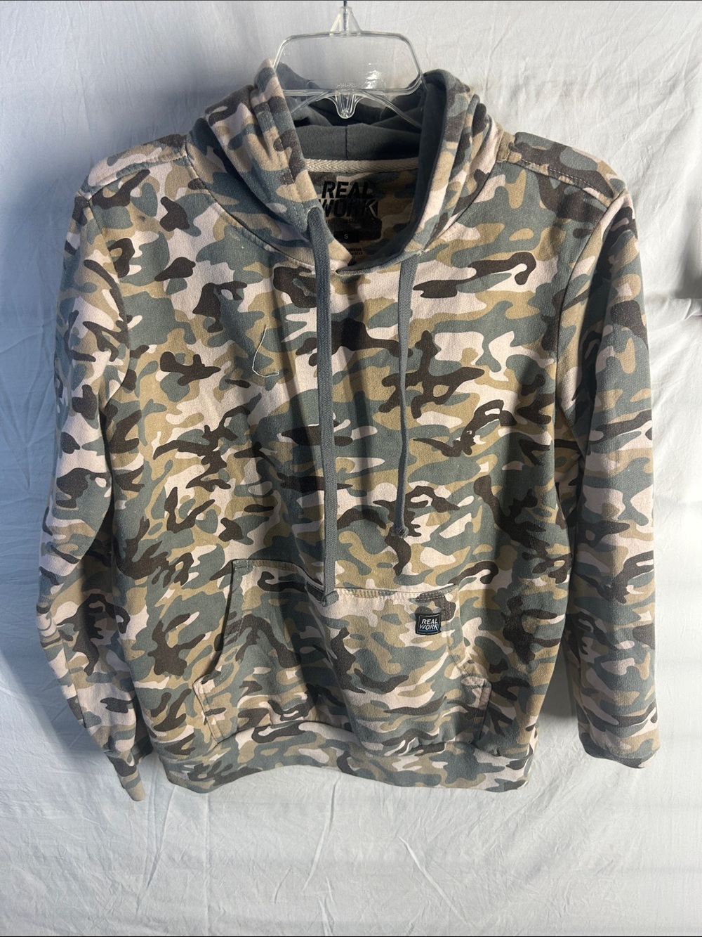 Men's Crewneck Camo Sweater Hoodie - Multicolor